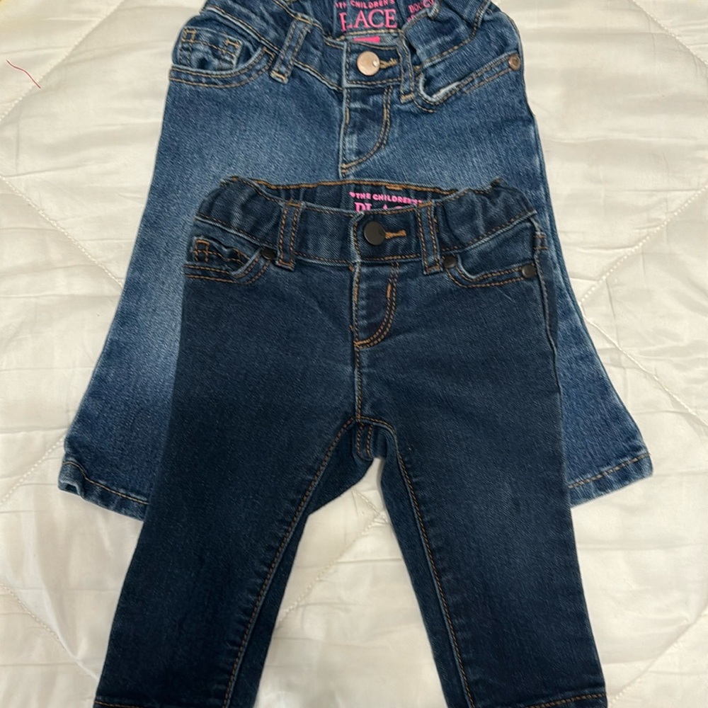 Children place baby skinny jeans suze 6-9 m dark blue and denim blue
